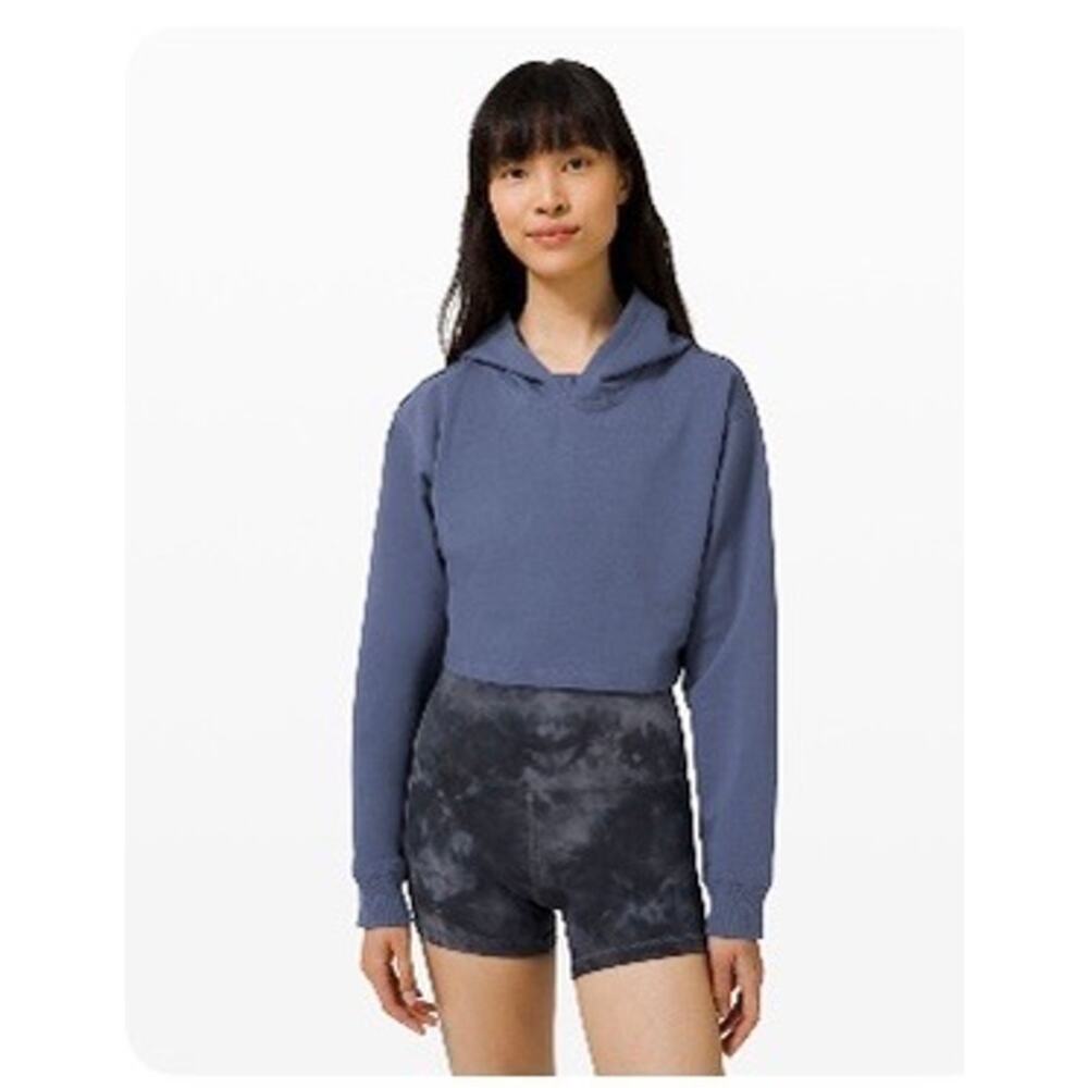 Lululemon All Yours Cropped Hoodie Size 8 Soft Fleece Pullover